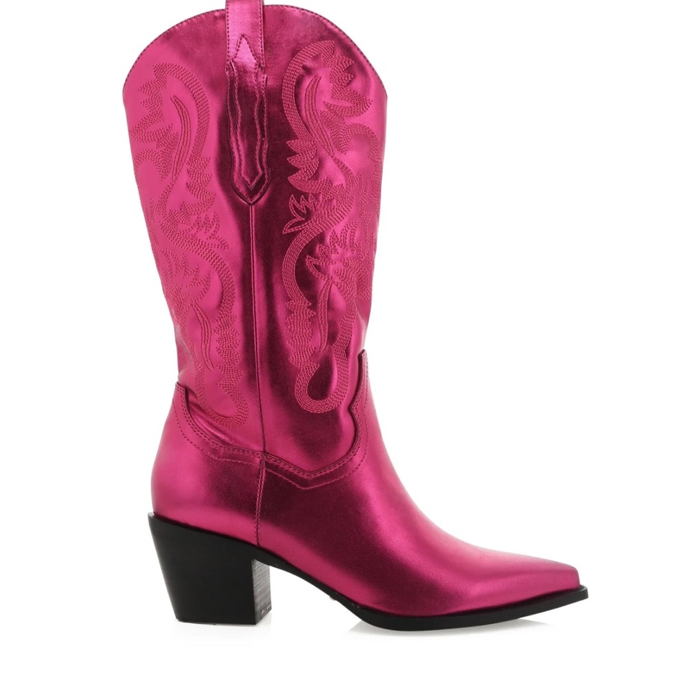 Billini Danilo Raspberry Metallic Cowboy Boot from 12th Tribe